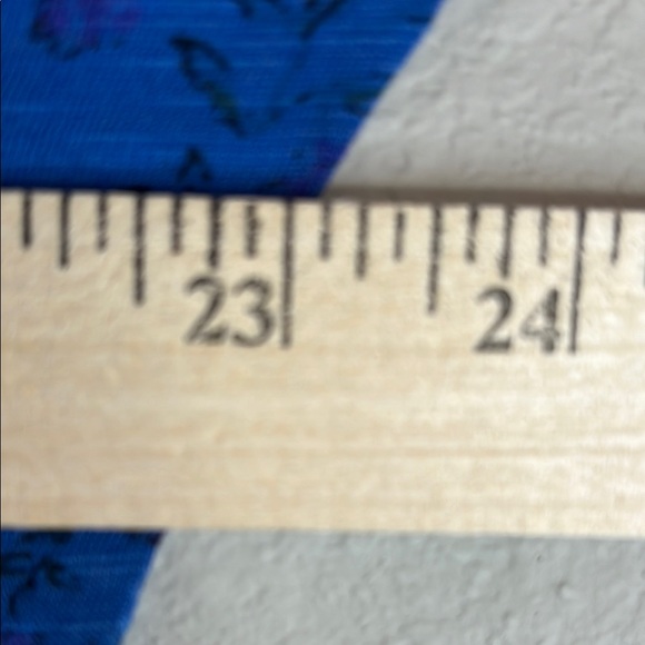 Lucky Brand Blue V-Neck cold shoulder long Sleeve Blousesize L - Picture 5 of 5